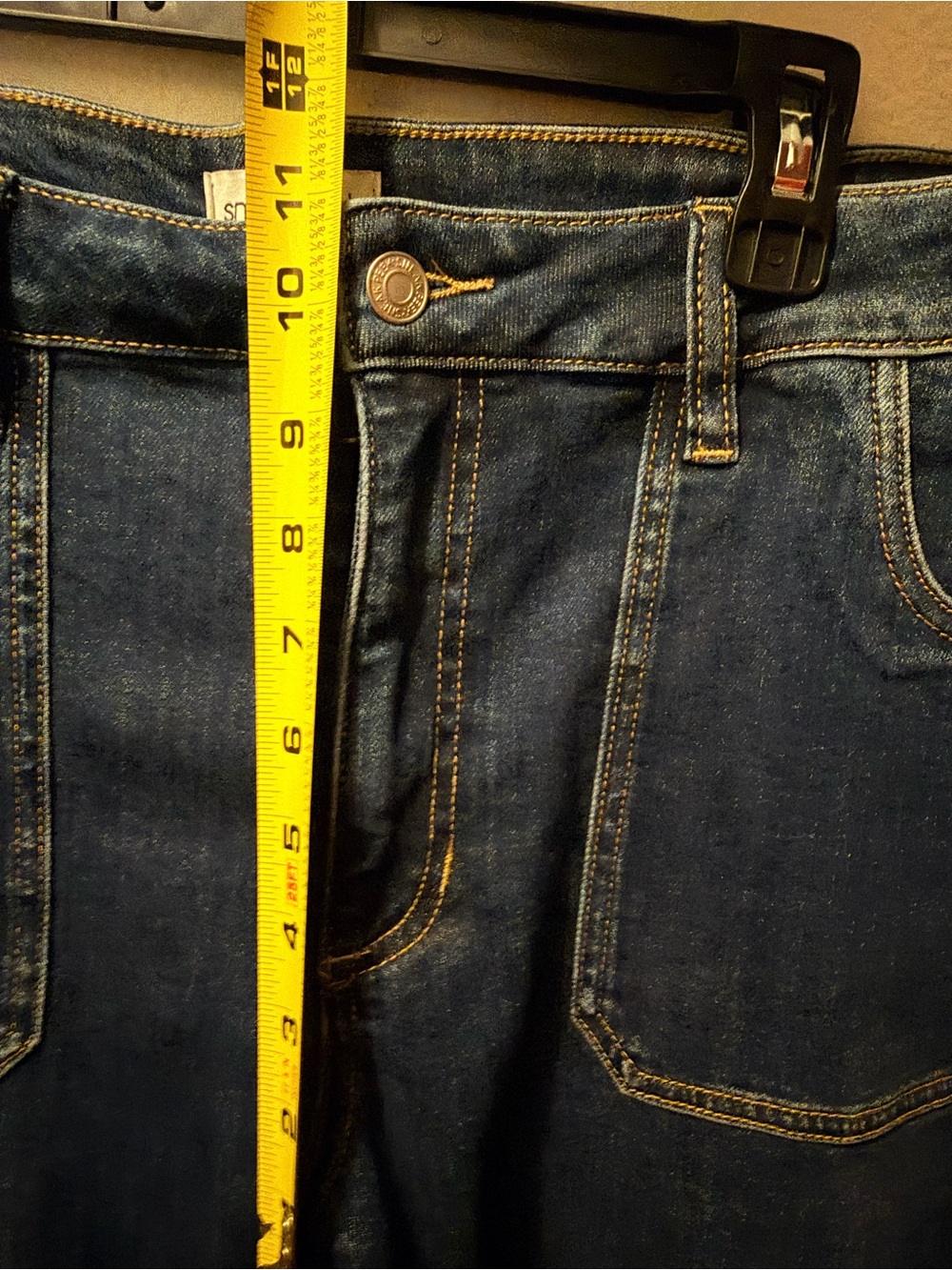NWT Sneak Peak Women’s Dark Blue Mid Rise Flare Jeans Size 31 - Picture 3 of 7